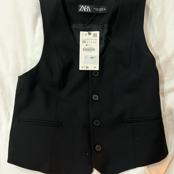 ZARA TAILORED WAISTCOAT NWT Size xs - Picture 2 of 3